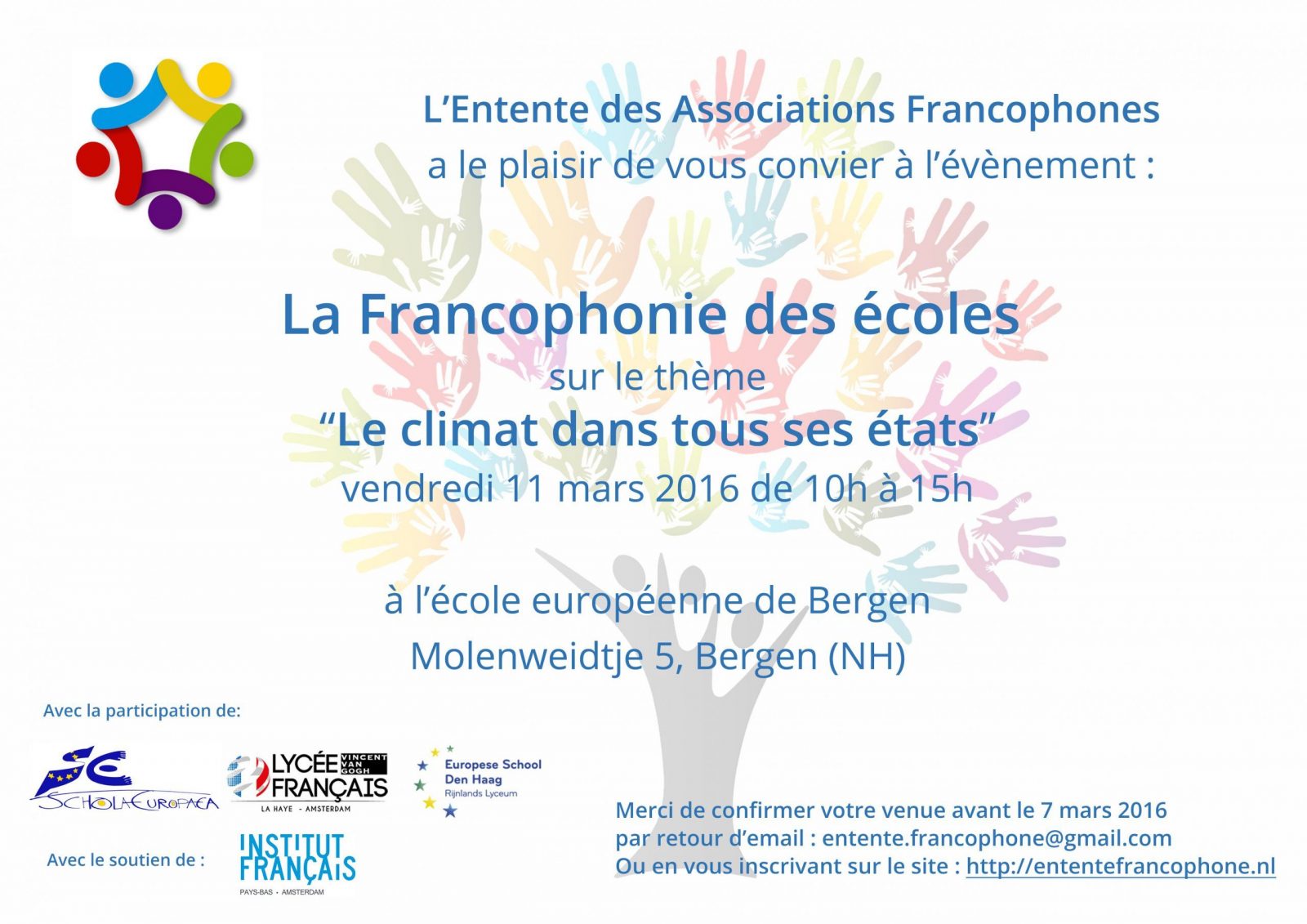 affiche invitation fancophonie